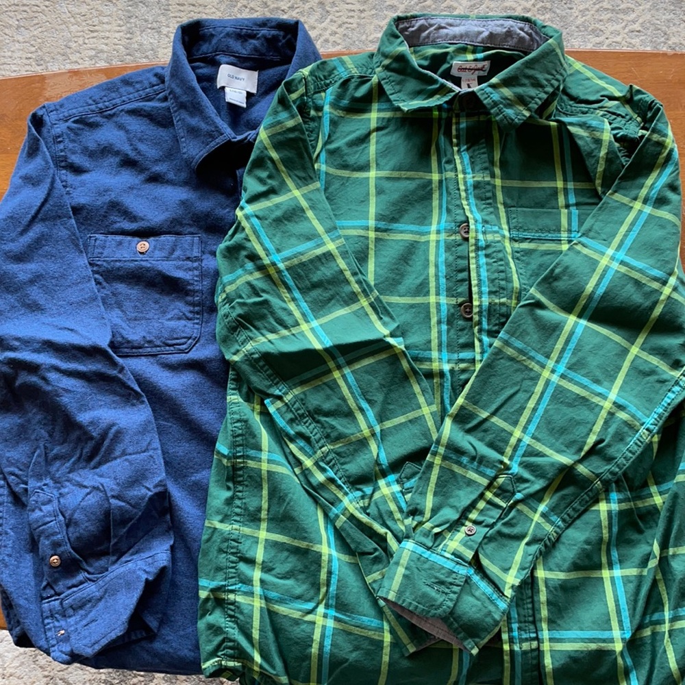 VGUC boys large dress shirts. Cat & Jack and old navy